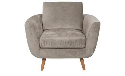SOHO Sessel Smilla | Steingrau, Samt | Möbel Höffner