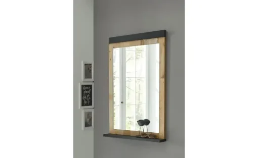 Spiegel mit Ablage Sintra | holzfarben, antik, Anthrazit