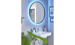 Spiegel mit LED Obersee | Schwarz | Möbel Höffner