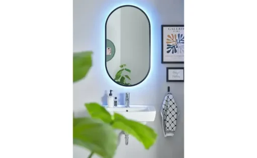 Spiegel mit LED oval Obersee | Möbel Höffner