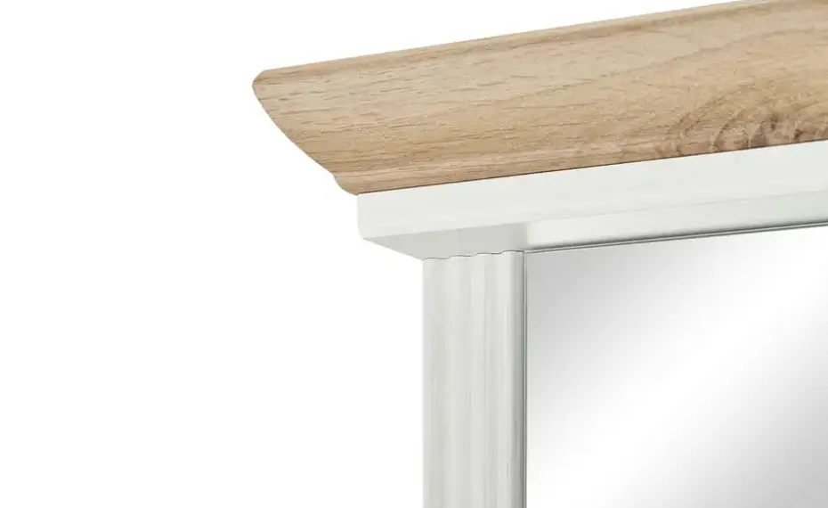 Spiegel Varese | Pinie (Nachbildung), Weiß, Asteiche (Nachbildung)