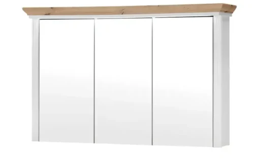 Spiegelschrank 3-türig Varese | Weiß, Eiche (Nachbildung)
