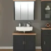 Spiegelschrank Varese | Graphit, Asteiche (Nachbildung)