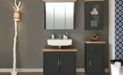 Spiegelschrank Varese | Graphit, Asteiche (Nachbildung)