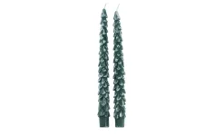 Stabkerze Tannenbaum, 2er Set | Grün, Weiß | Höffner