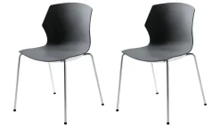 Stapelstuhl  2er Set MyPrimo | Anthrazit, stapelbar