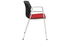 Stapelstuhl  2er Set MyPrimo | Rot, Sitzschale Anthrazit