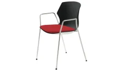 Stapelstuhl  2er Set MyPrimo | Rot, Sitzschale Anthrazit
