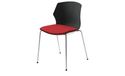 Stapelstuhl  2er Set MyPrimo | Rot, Sitzschale Anthrazit