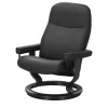 Stressless Relaxsessel aus Echtleder Garda M | Sessel ohne Hocker, Schwarz
