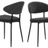 Stuhl 2er-Set | Dunkelgrau, Schwarz | Möbel Höffner