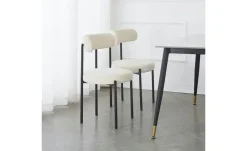 Stuhl 2er-Set Lars | Samt, Beige | Möbel Höffner