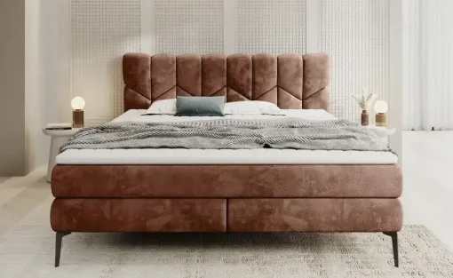 switch Boxspringbett Bari | 140 cm, Rostrot | Höffner