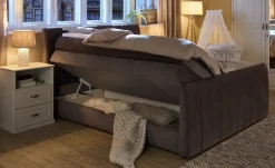 switch Boxspringbett mit Bettkasten Carina | Taupe