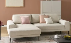 switch Ecksofa aus Cord Capitol | Weiß, links | Höffner