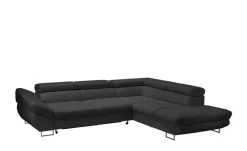 switch Ecksofa aus Kunstleder Fabio | Schwarz, rechts
