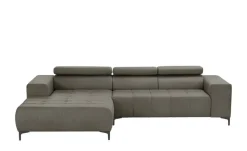 switch Ecksofa aus Mikrofaser Caro | Grau, links