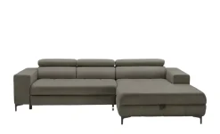 switch Ecksofa aus Mikrofaser Caro | Grau, rechts