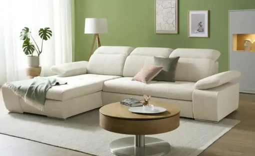 switch Ecksofa aus Mikrofaser Avilla | Cappuccino, links