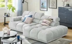 switch Ecksofa Chani | rechts, Silbergrau | Höffner