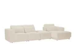 switch Ecksofa in modernem Breitcord Torrino | Creme, rechts