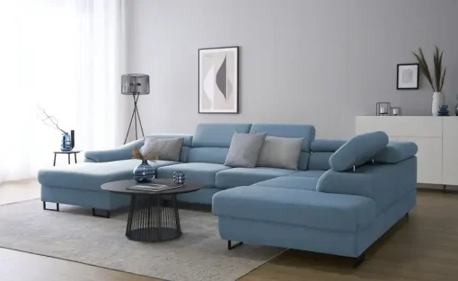 switch Ecksofa Lavos | Blau, rechts | Möbel Höffner