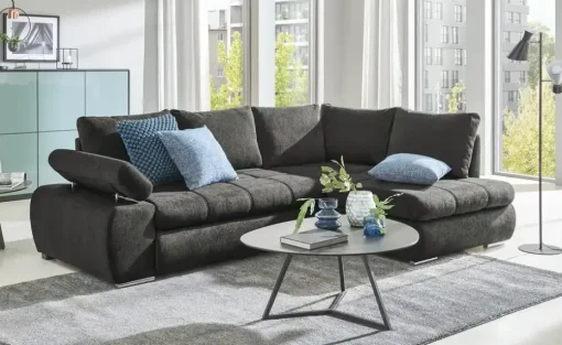 switch Ecksofa Sky | Schwarz, rechts | Möbel Höffner