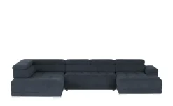 switch Wohnlandschaft aus Mikrofaser Campo | Dunkelblau, links