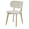 Teddy-Polsterstuhl aus Eiche Massivgestell  Lasser | Creme