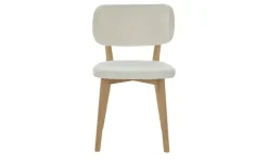 Teddy-Polsterstuhl aus Eiche Massivgestell Lasser | Creme