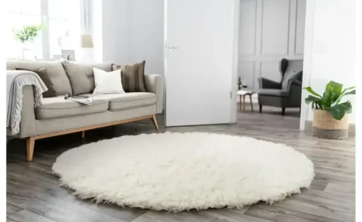 THEKO Flokati Wollteppich Flokos | Ø 140 cm, 140 cm