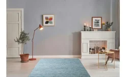 THEKO Handwebteppich Alpen | Blau, 140 cm | Höffner