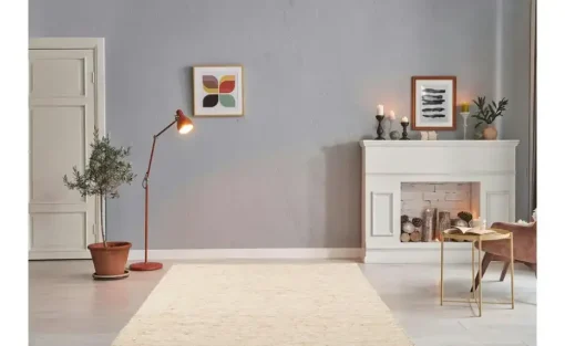 THEKO Handwebteppich Alpen | Dunkelbeige, 290 cm