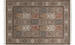 THEKO Orientteppich Benares Bachtiari | Creme, Braun, 70x140 cm