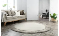 THEKO Wollteppich Royal Natur | Ø 190 cm, 190 cm