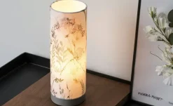 Tischleuchte, 1-flammig, Leinen `Floral` | Höffner