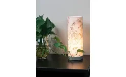 Tischleuchte, 1-flammig, Leinen `Floral` | Höffner