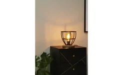 Tischleuchte, 1-flammig, Metallkorb schwarz | Höffner