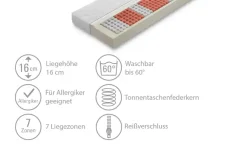 Tonnentaschenfederkernmatratze | 140 cm | Möbel Höffner