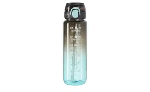 Trinkflasche | Türkis, Schwarz | Möbel Höffner