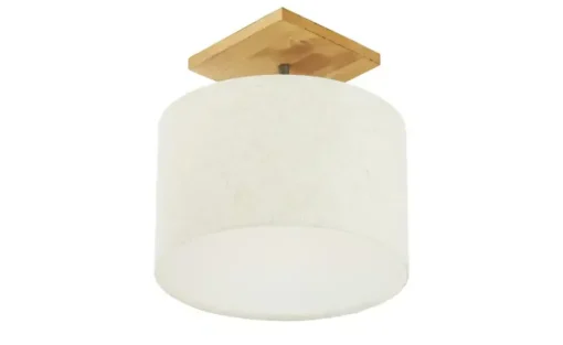 Trio Deckenleuchte, 1-flammig, Nickel-antik/ Holz