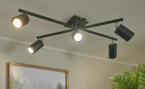 Trio Deckenspot, 5-flammig, schwarz | Möbel Höffner