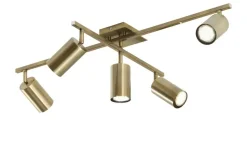 Trio Deckenstrahler, 5-flammig, altmessing | 77,4 cm