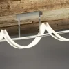 Trio LED-Deckenleuchte, chrom, Acryl geschwungen