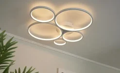Trio LED-Deckenleuchte, Kreise, weiß | Weiß, matt
