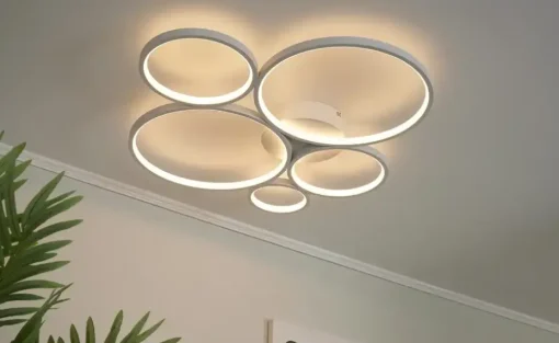 Trio LED-Deckenleuchte, Kreise, weiß | Weiß, matt