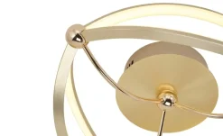 Trio LED-Deckenleuchte, messing-matt, geschwungen | messingfarben, matt