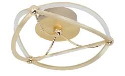 Trio LED-Deckenleuchte, messing-matt, geschwungen | messingfarben, matt