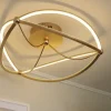 Trio LED-Deckenleuchte, messing-matt, geschwungen ´groß´ | messingfarben, matt