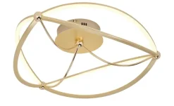 Trio LED-Deckenleuchte, messing-matt, geschwungen ´groß´ | messingfarben, matt